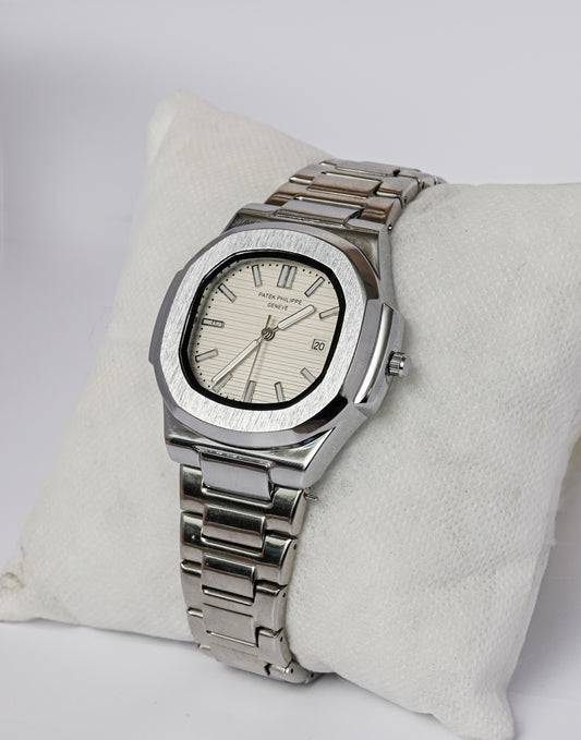 Patek quartz watch white dial ptk-047